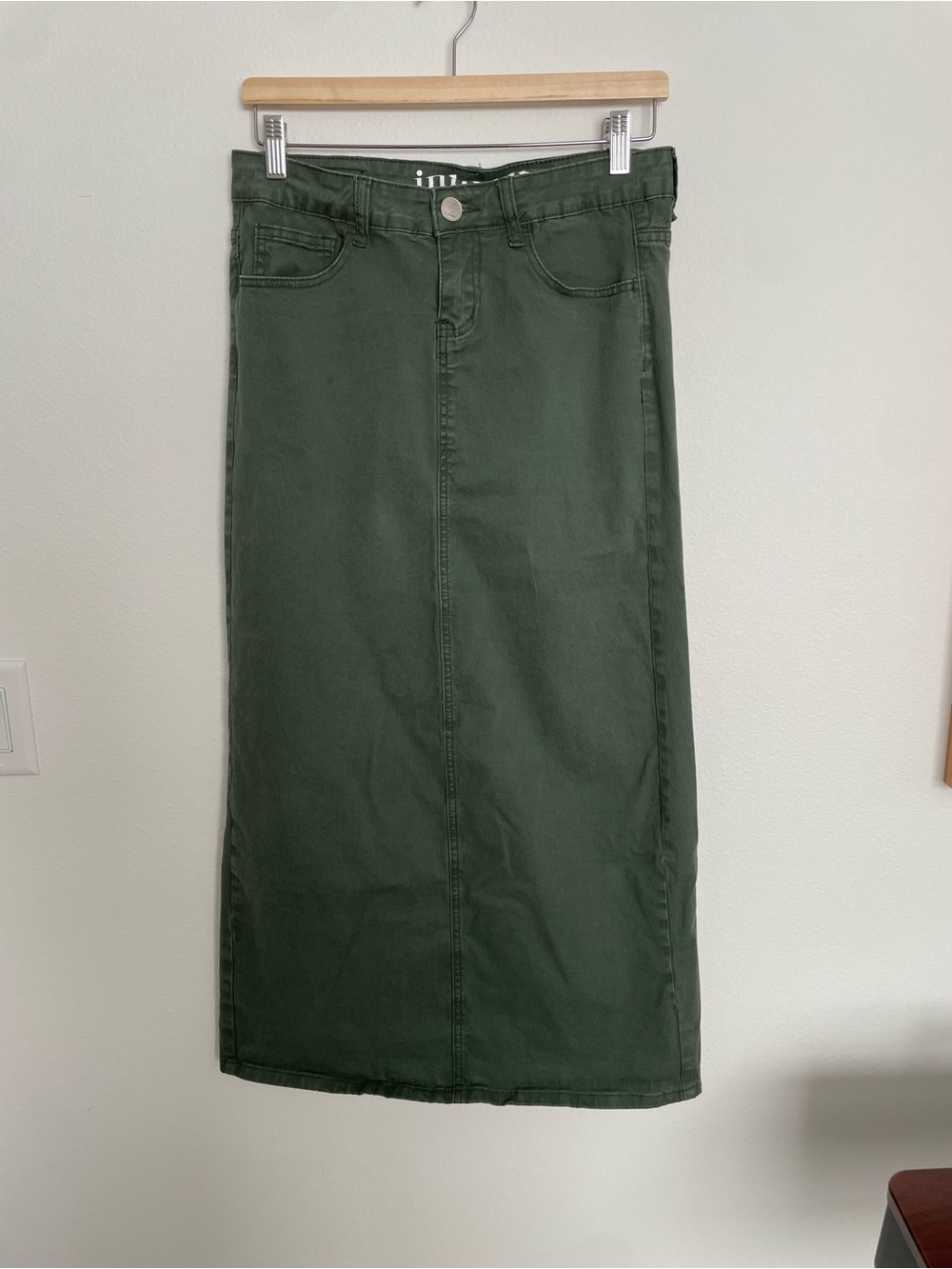 Inherit Co. Stella Forest Green Maxi Skirt Size 6